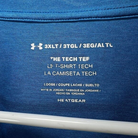 Under Armour The Tech Tee T Shirt Mens Size 3XLT Light Blue Short Sleeve Stretch - Picture 6 of 10